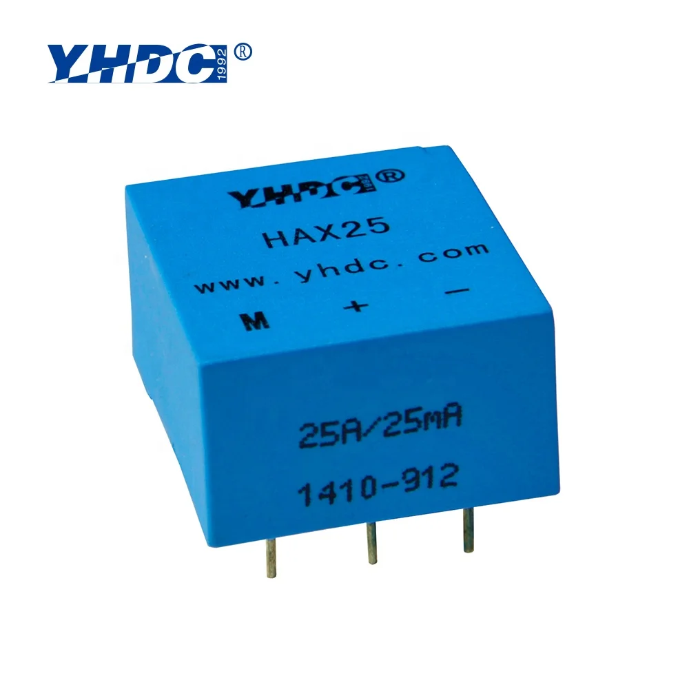 YHDC 25A/25mA 1/1000 hall effect closed loop current sensor,current transducer HAX25 with +/-15V power supply
