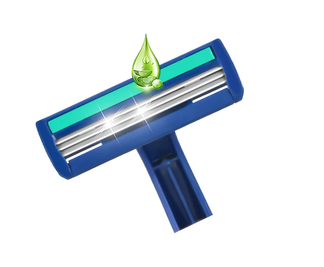 HW- B304GL triple three 3 blade disposable shaving razor Stainless Steel  Sharp blade shaver