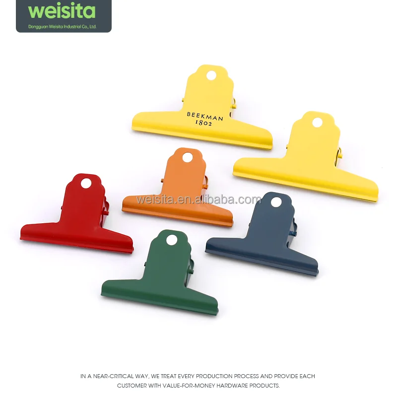 School and coffee shop use food sealing 75mm Metal Magnet Hook  Square Clips