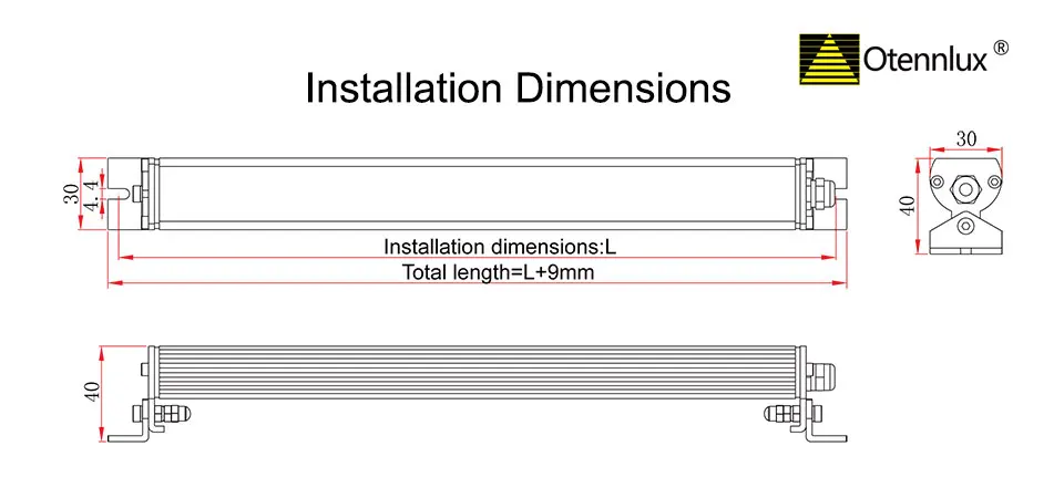 IP67 high performance 220V 9W Waterproof LED working light cnc machine work lights