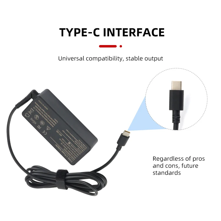 Universal Input DC Plug Quick 45W Type C Fast Adapter Charger For Laptop