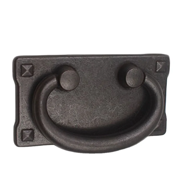 HOONE Wholesale Antique Bronze Art Furniture Handles Crecessed Folding Handle Pull