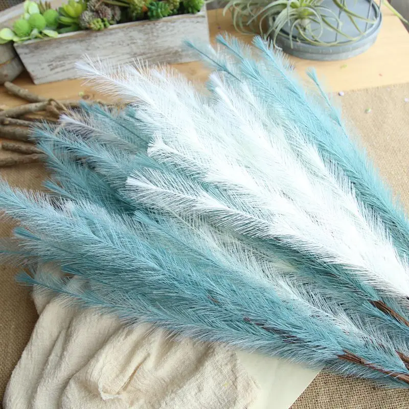 77cm Long Stem Feather Artificial Grass Flower Wall For Wedding Party Home Garden Hotel Decor