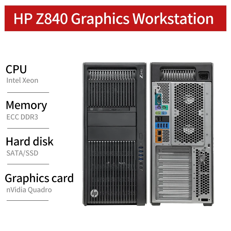 Original Hpe Z840 Workstation Intel Xeon E5 Graphics Tower Workstations