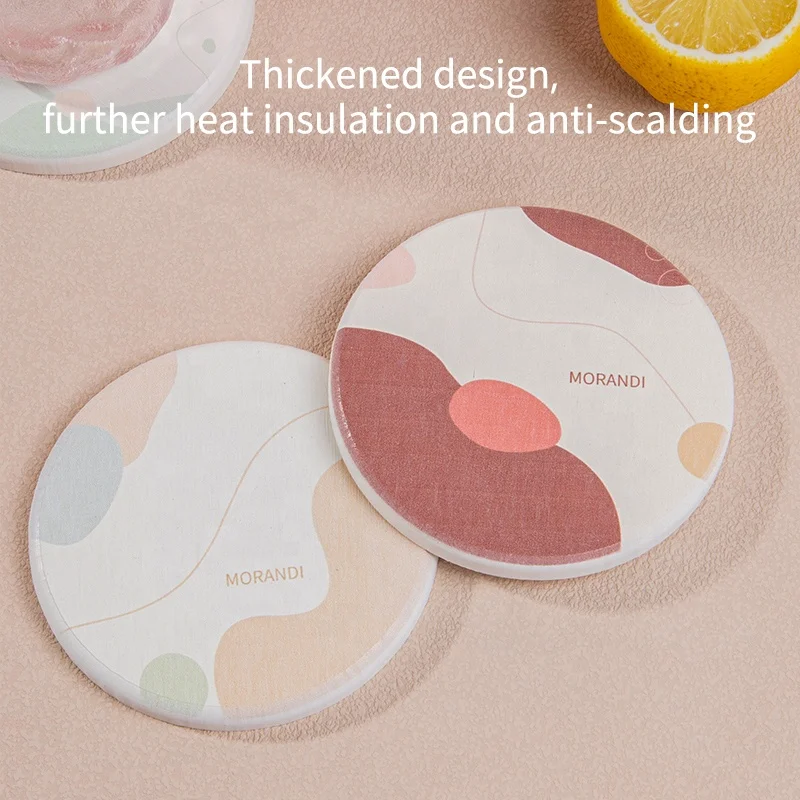 Absorbent Diatomite Coasters Quick-Drying Diatomite Coasters Protecting Your Furniture with Elegance