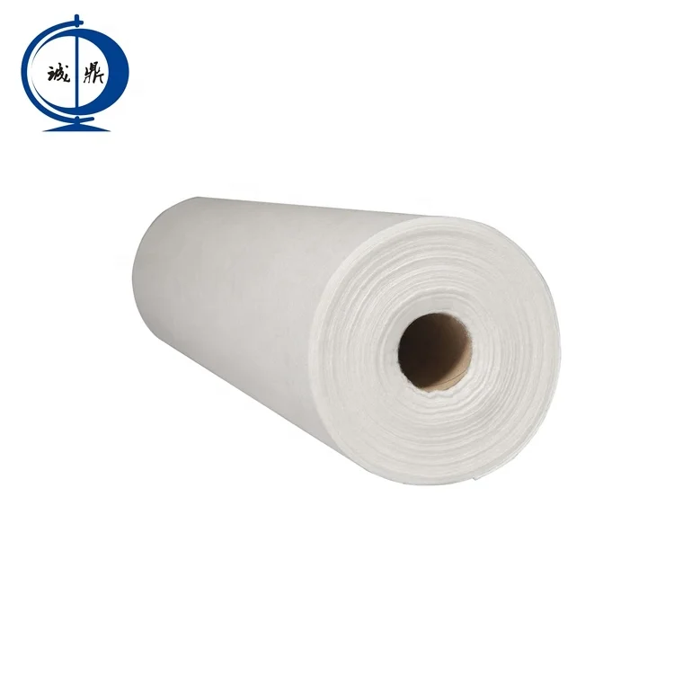 White Sticky Adhesive Carpet 100% Polyester Nonwoven Fabric Thin Felt Pad Roll With Glue Backing