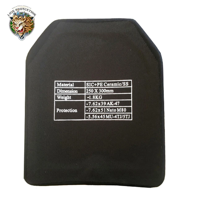 Silicon Carbide Ceramic Ballistic Plates Level 4 Bulletproof Vest Insert Plate