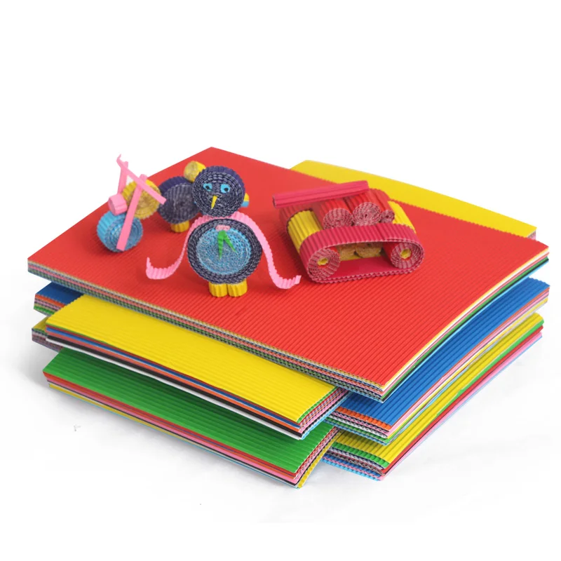 Цветной картон для упаковки подарков, 50*70 см, сделай сам, ручная работа, A4, гофрированная бумага