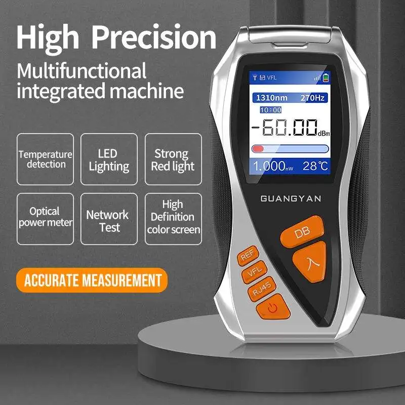 GUANGYAN Y9 4G network remote high-precision optical power meter 4 in1 Red integrated VFL 5/15/20/30 km Rj45 cable tester