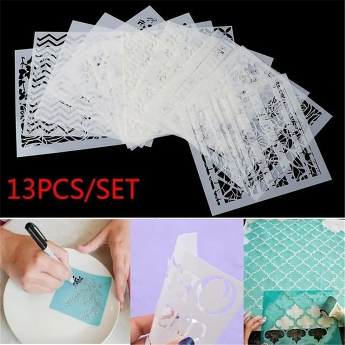 Фабрика изготовленный на заказ дизайн заплетания покраски стен тиснение шаблон многоразовые трафареты