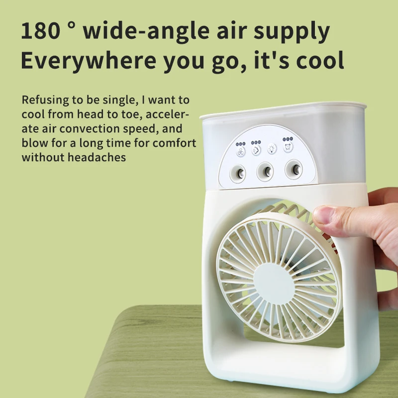 3 Hole Mini Portable USB Air Cooler Home and Office Air Conditioner with 3 Hole Design for Household and Garage Use