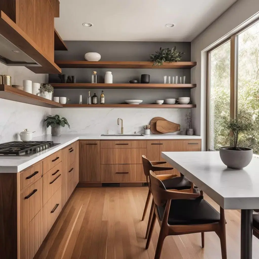 CBMmart Modern Solid Wooden Storage Shelves House Villa Furniture Modern Kitchen Cabinet Customized Shiny White Kitchen Cabinets