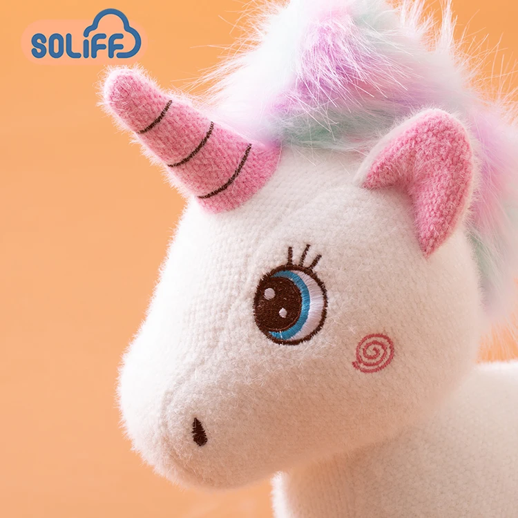 animal pink unicorn soft  plush white unicorn stuffed toy