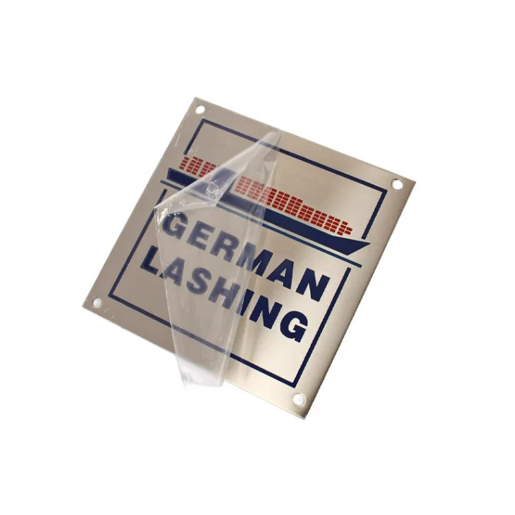 Custom Large Metal Nameplates For Equipment Adhesive Metal Identification Plates