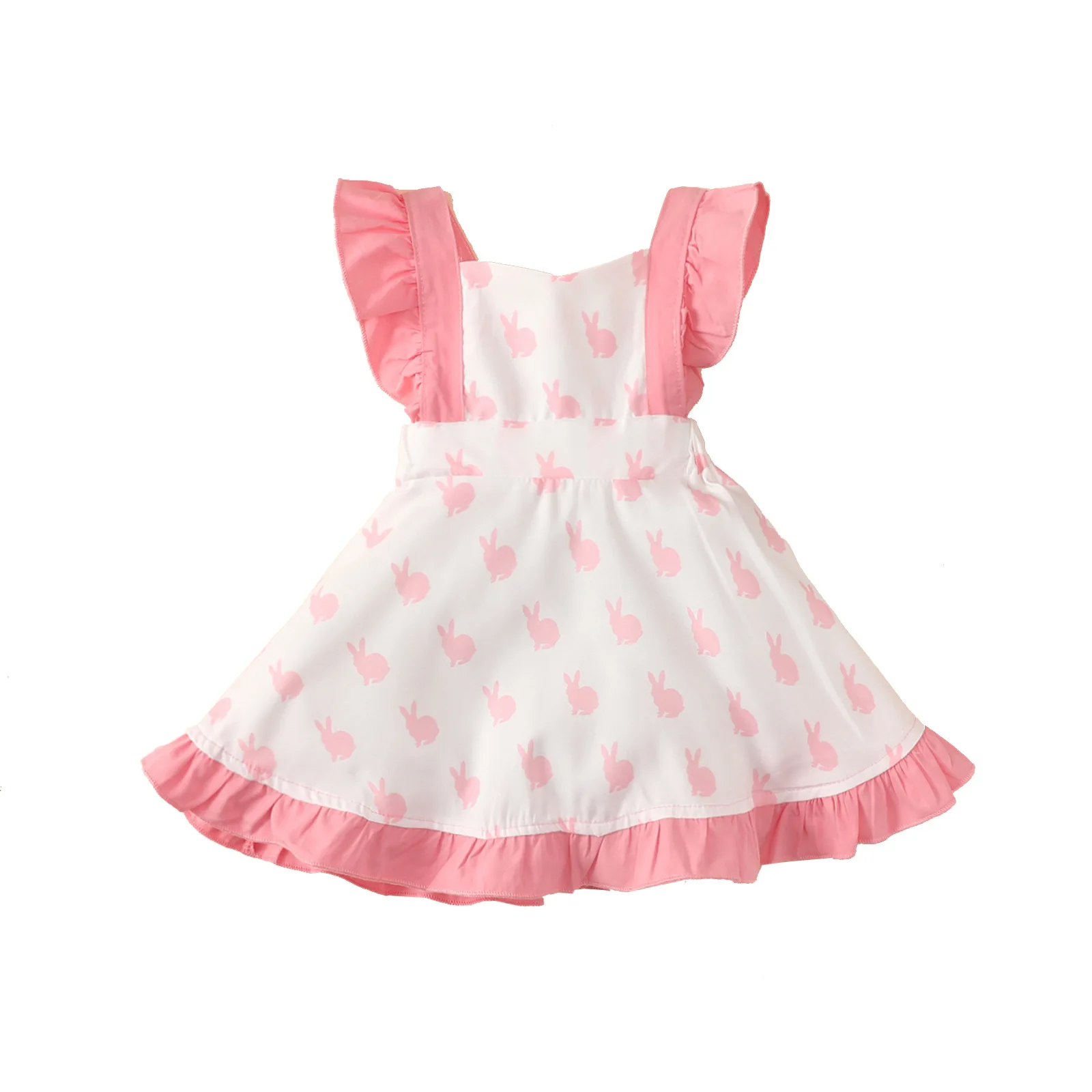 Beautiful Little Queen Flower Baby Girl Dresses 100% Cotton Clothes Custom Summer