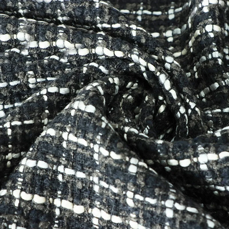 Factory Direct Sale Autumn Winter Fabrics Bright Silk Weaving Tweed Fabric For Overcoat