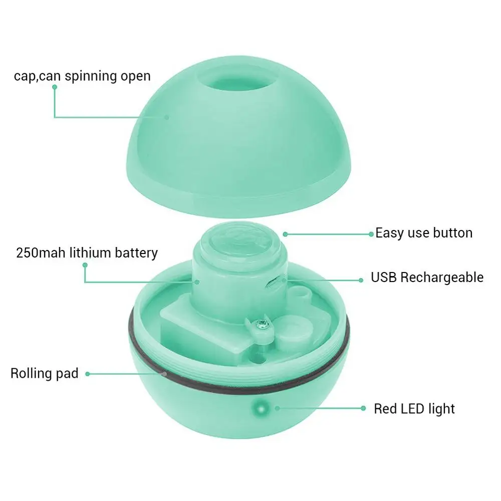 Drop Shipping Water proof Plastic Cat Interactive dog chewing LED Tumbler Wicked Ball Toy interactive toys