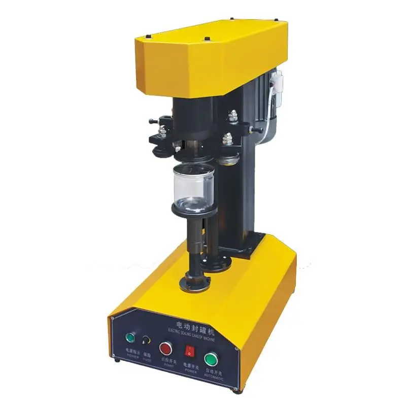 Semi Automatic Electric Tin Cans Glass Bottle Capping Machine Aluminum Tin Can Lid Sealing Machine PET Can Sealer
