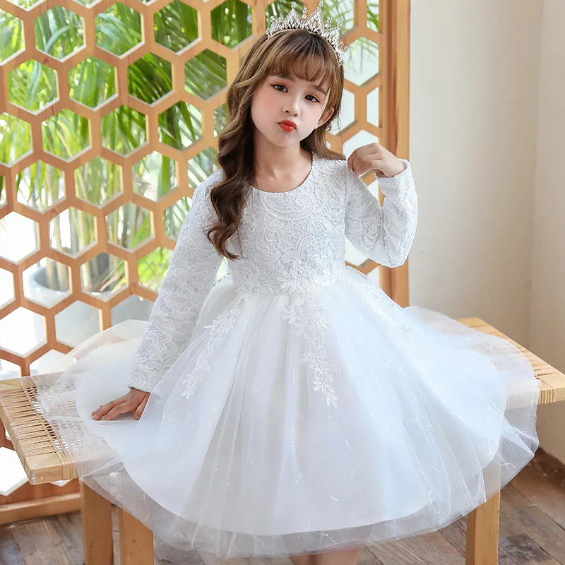 4-12 Years Flower Dress Girls Clothes Princess Party Pageant Gown Kids Dresses for Girls Wedding Evening Clothing