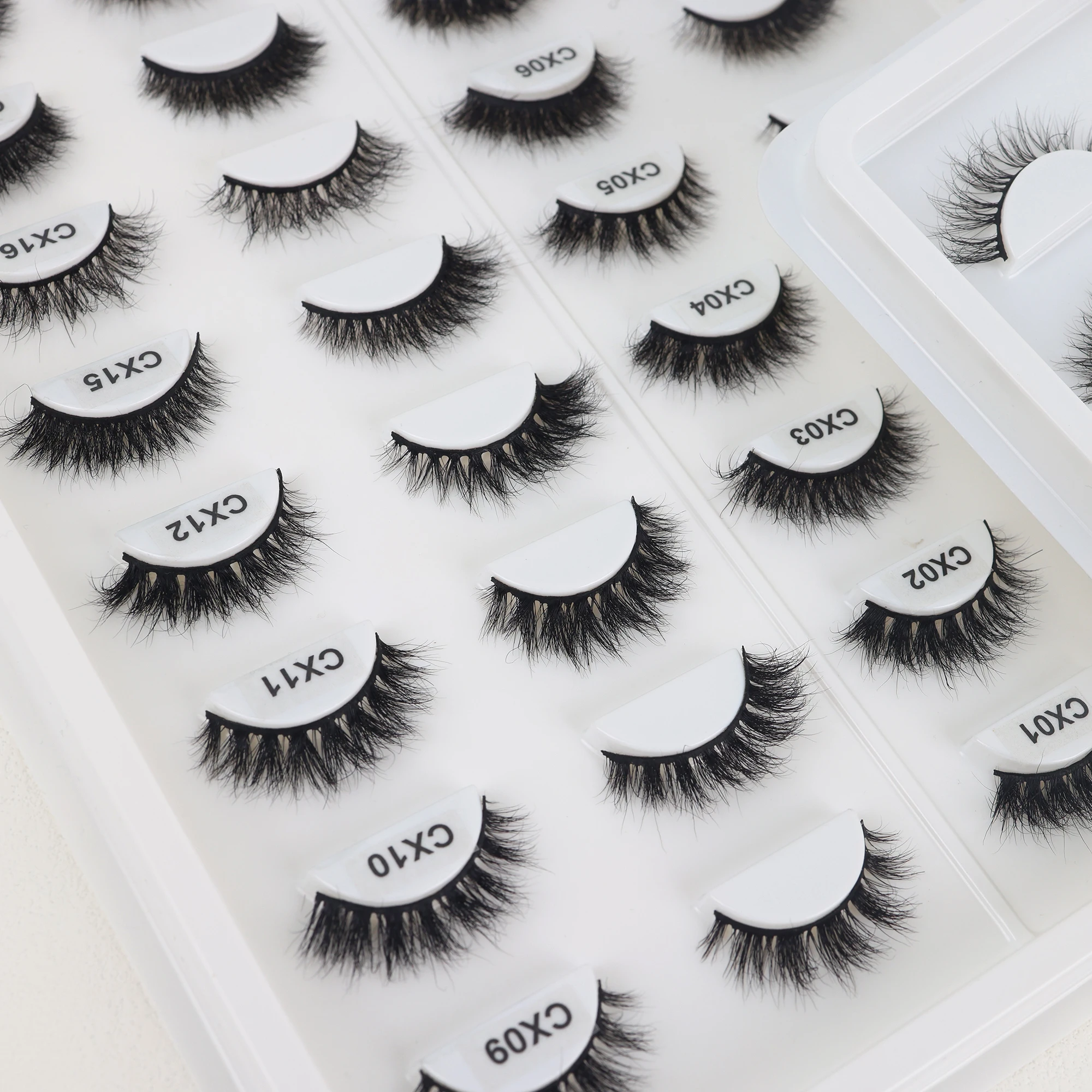 Hot selling full strip real mink lashes natural fluffy lash extension custom packaging real mink eyelash wholesale