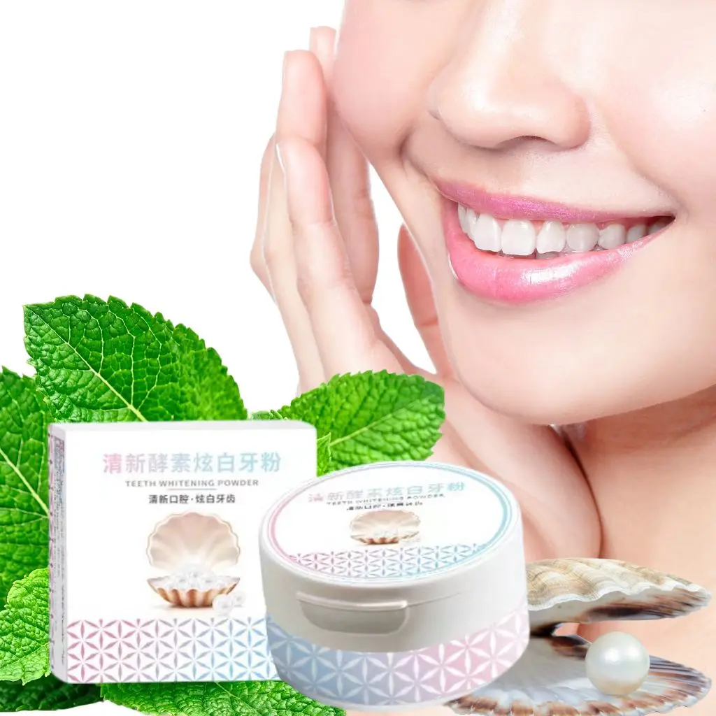 New Arrival OEM Logo Dental Whitening Bentonite Clay Active Natural Pearl Powder Teeth Whitening Powder