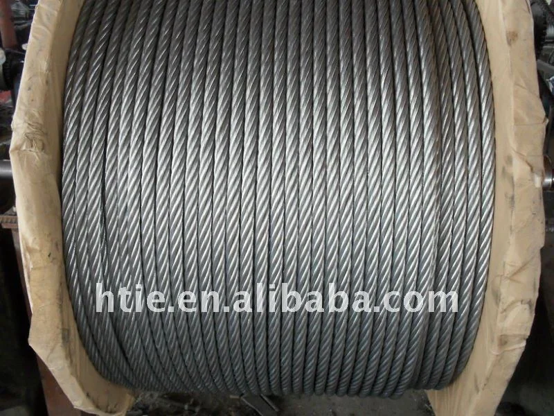 
6X12 galvanized steel wire rope 2~40mm, used for oilfield, construction, maritime, petrochemical , wire rope sling 