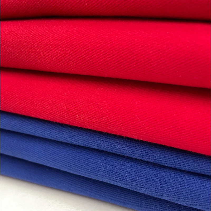 Custom print Soft 100% cotton brushed thickened yarn card twill fabric 16*12 Acid alkali resistant for workwear fabric