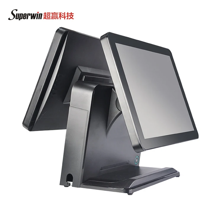 Pos 15 inches pc touch pos machine J1900/4G/64G with 58mm 80mm printer card reader cash drawer barcode scanner cash register
