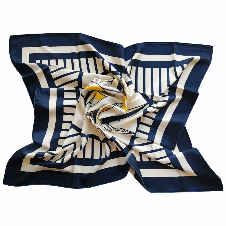 90X90CM Luxury Woman Square Silk Scarves