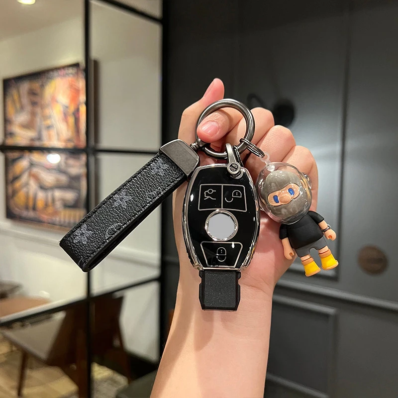 Factory Wholesale Fashion  Quality Full Sealed Protection Car Key Holder Soft TPU Car Key Cover Case For B e n z