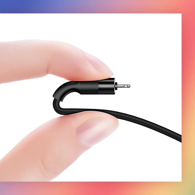 
USAMS Wholesale Price U5 Aluminum alloy Braided USB Data Cable For IPhone 