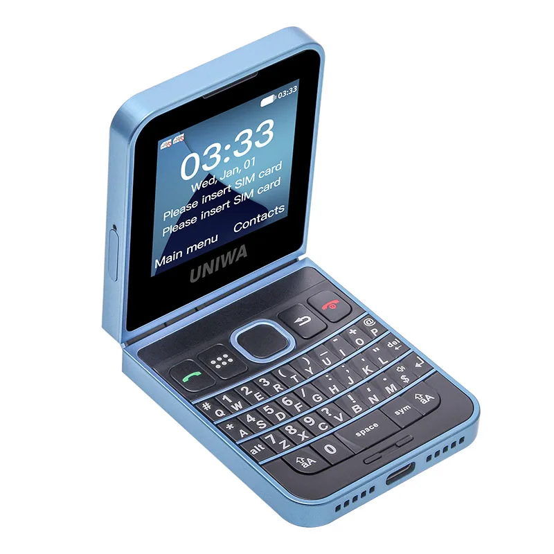 UNIWA Pocket 2 Dual SIM-карты слот 5 дюймов экран 4G LTE T9 клавиатура оптом OEM U-образный шарнир складной мобильный телефон