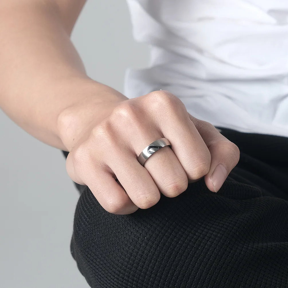 Alin Best Selling Couple Ring Heart Shape Zircon Stainless Steel Wedding Rings Wholesale