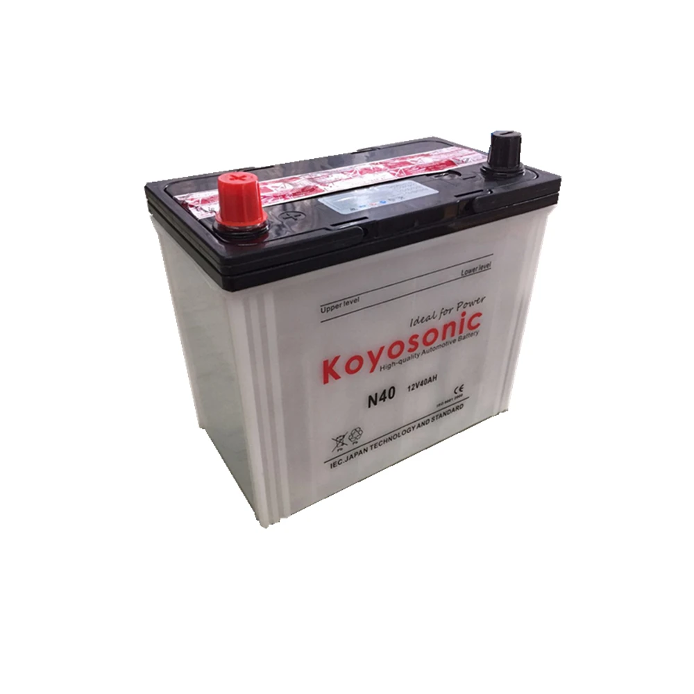 N40 Battery Dry Charged Auto Car Battery 12V 40AH Low Maintenance Free Battery