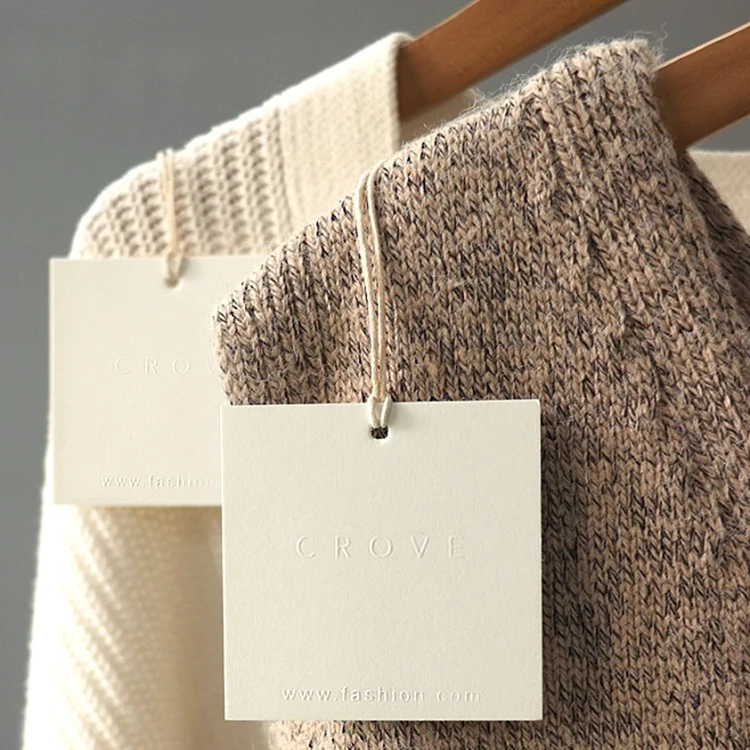 Chinese manufacturer clothing tags labels custom paper tags label hang swing tag for garment clothing