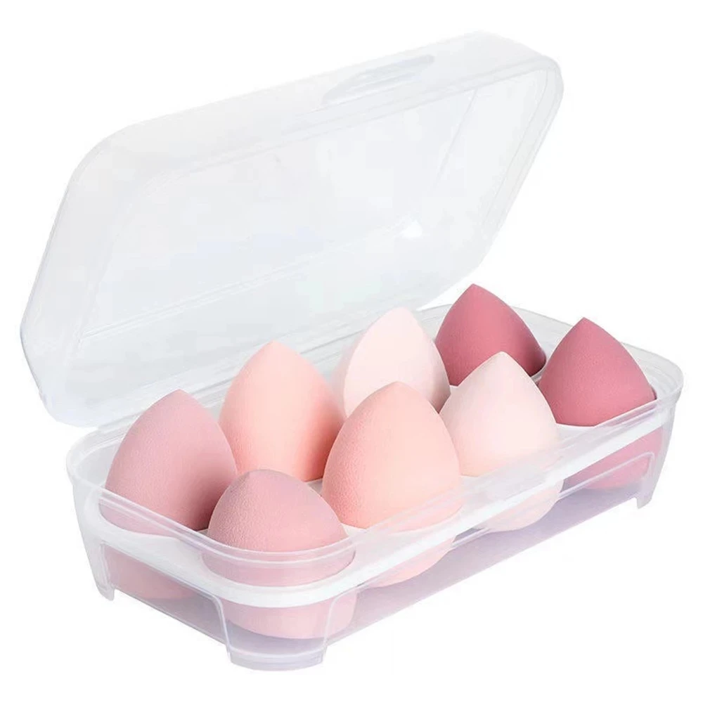4/8 pcs New Beauty Egg Colorful Cushion Sponge Egg Gourd Water Drop blending shape Makeup Puff