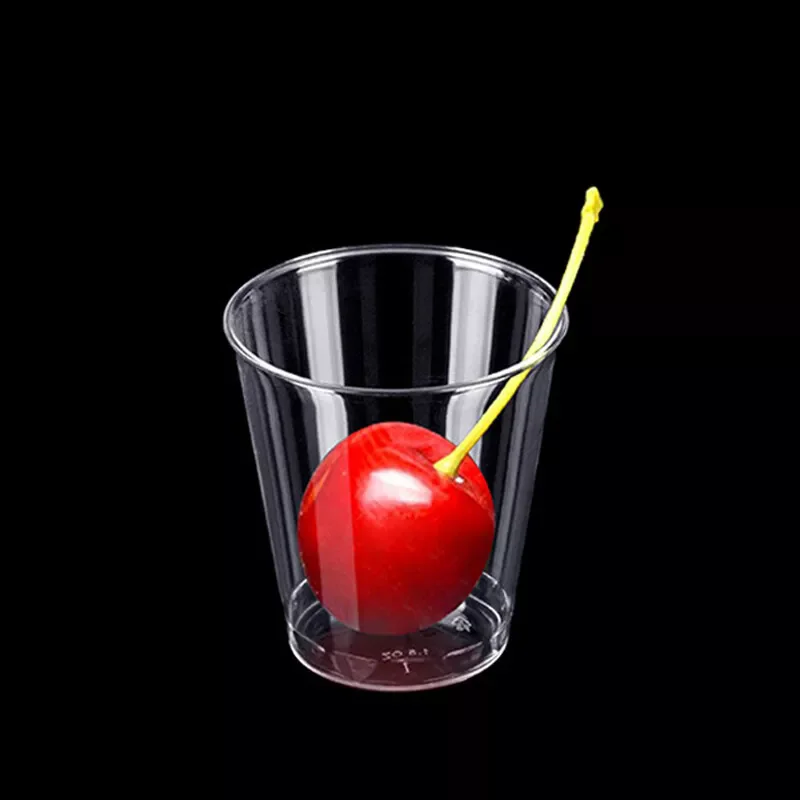 Mini Clear Plastic Disposable Party Shot Glasses 50ml PS Jelly Cups Plastic PP Mini Transparent Tasting Cup