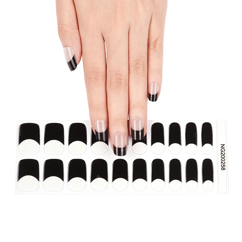 Huizi gel nail wraps New design Gel nail stickers with UV lamp