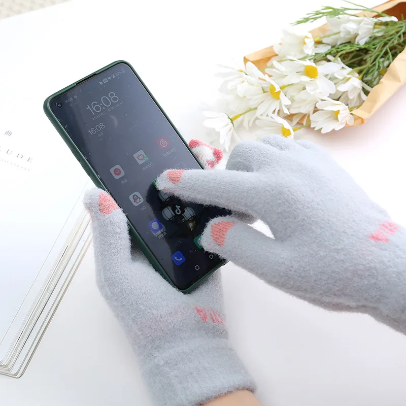 Женские эластичные трикотажные перчатки