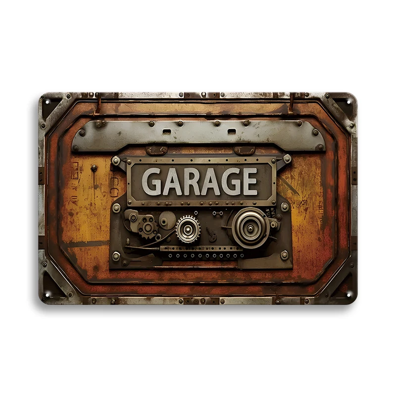 High quality metal tin sign Emboss Enamel vintage garage decorative poster retro metal tin plate plaque classic motorcycle car