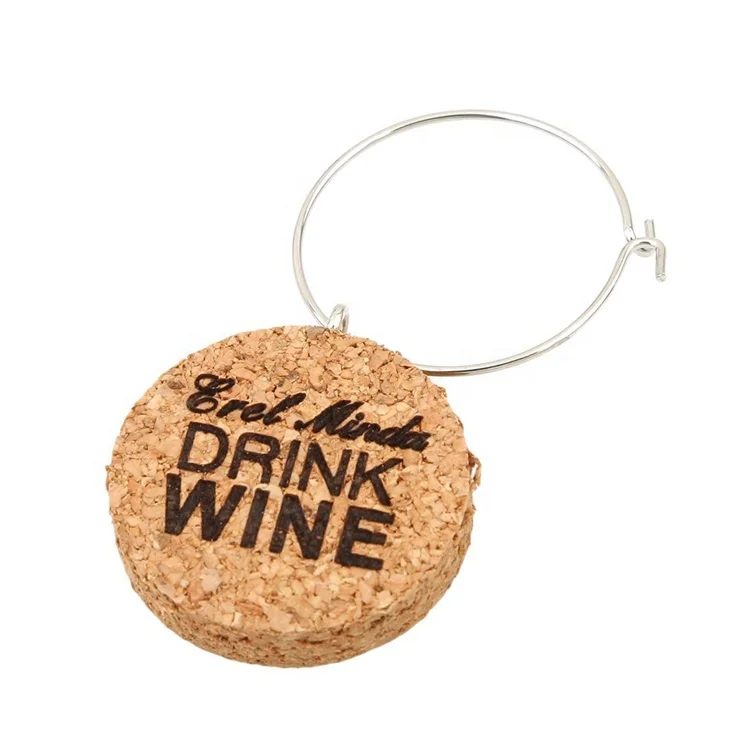 Trade Assurance New Arrival Cork Wine Glass Charms