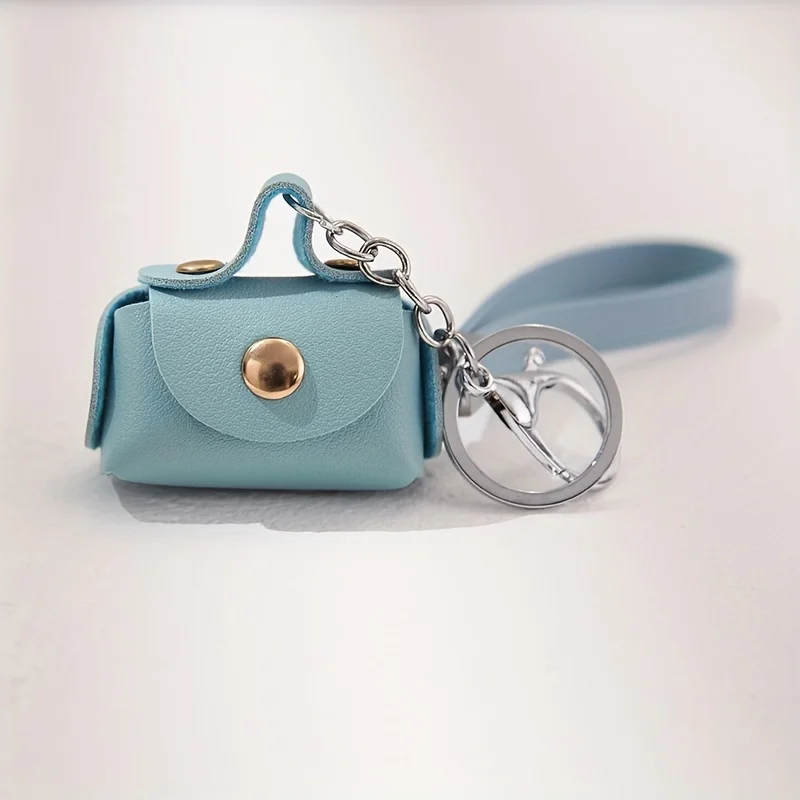 Cute Mini Storage Bag Faux Leather Mini Keychain Handbag Pendant Earphone Ornaments Storage bag for Women