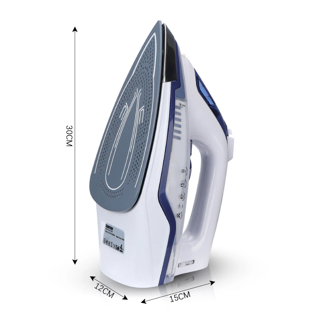 Household Professional Boiler Electric Steam Iron For Clothes With Ceramic Sole Plate Self-Cleaning Function