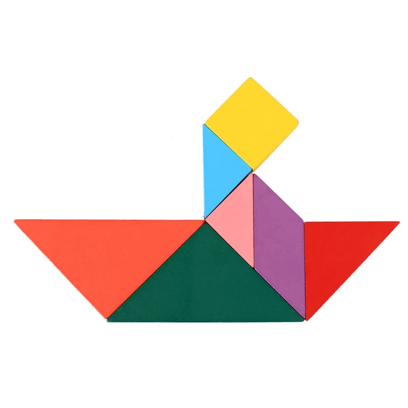 Early Education Jigsaw Puzzles Wooden Tangram montessori wooden toys for Kids