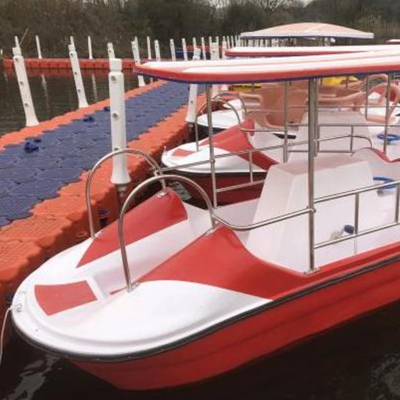 New Style Amusement four person water boat duck Pedal Boat water bike pedal boat for sale