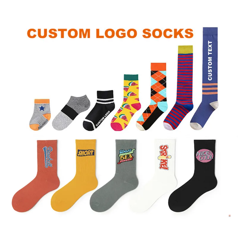 Best selling custom logo trend sports socks casual student mid-tube socks