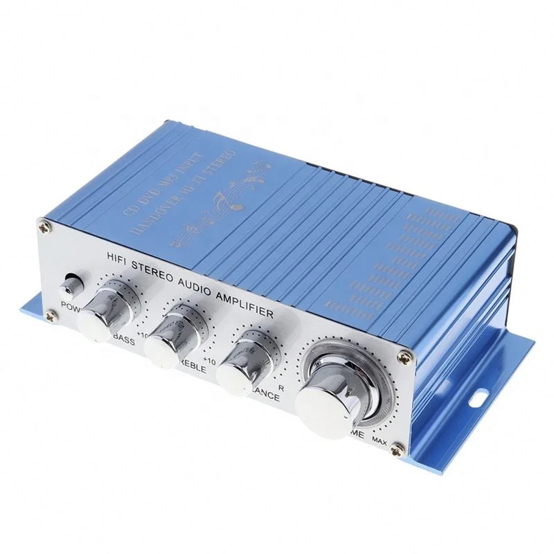 HY-2002 Hi-Fi DC 12V Мини авто стерео усилитель 2 каналов аудио поддержка CD DVD MP3 вход для автомобиля мотоцикла