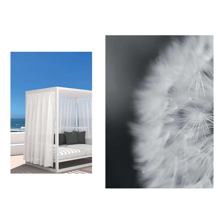 Modern luxury style poolside sunbed canopy outdoor daybed with curtains