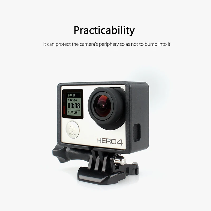 JUNNX Go Pro Camera 4 3 Shell Cover Protective Frame Tripod Mount Base Screw Accessories Case for Gopro Hero 4 3 Hero3