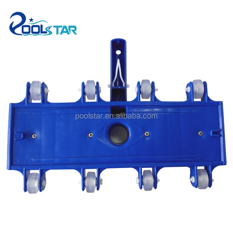 Heavy Duty Blue Flexible Weighted Spa&Pool Accessories Cleaning Tool Vacuum Head Cleaner w/ Wheels for Maintenance